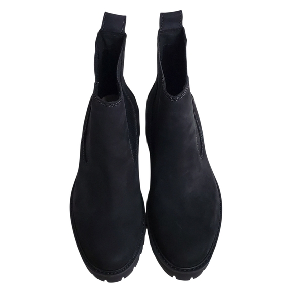 NWB Timberland courmayeur valley chelsea boots black leather block heel classic - Picture 11 of 16